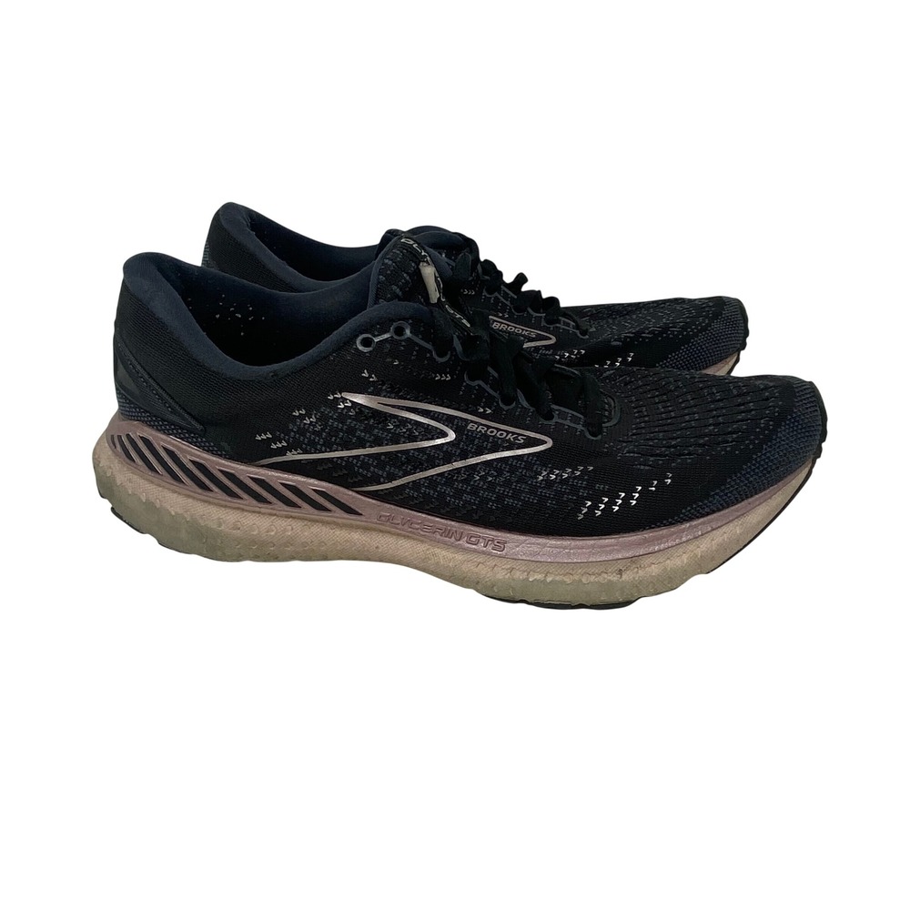 Brooks Glycerin GTS 19 Womens Running Shoes Black Rose Gold 1203441B074 Size 8.5